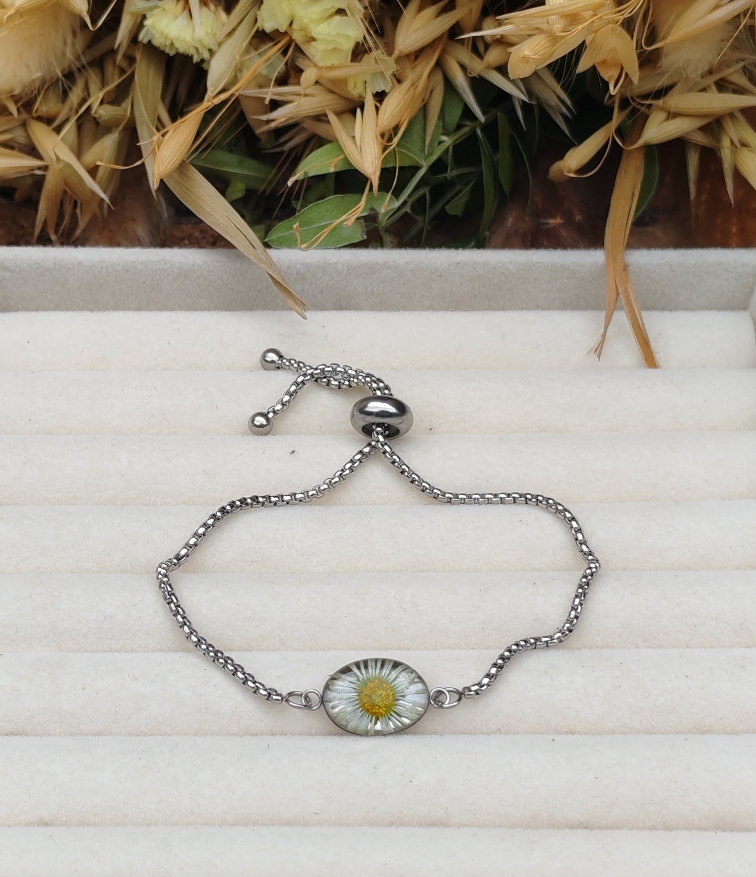 Bracelet / Fleurs séchées / Colection "ÉTÉ 2025"