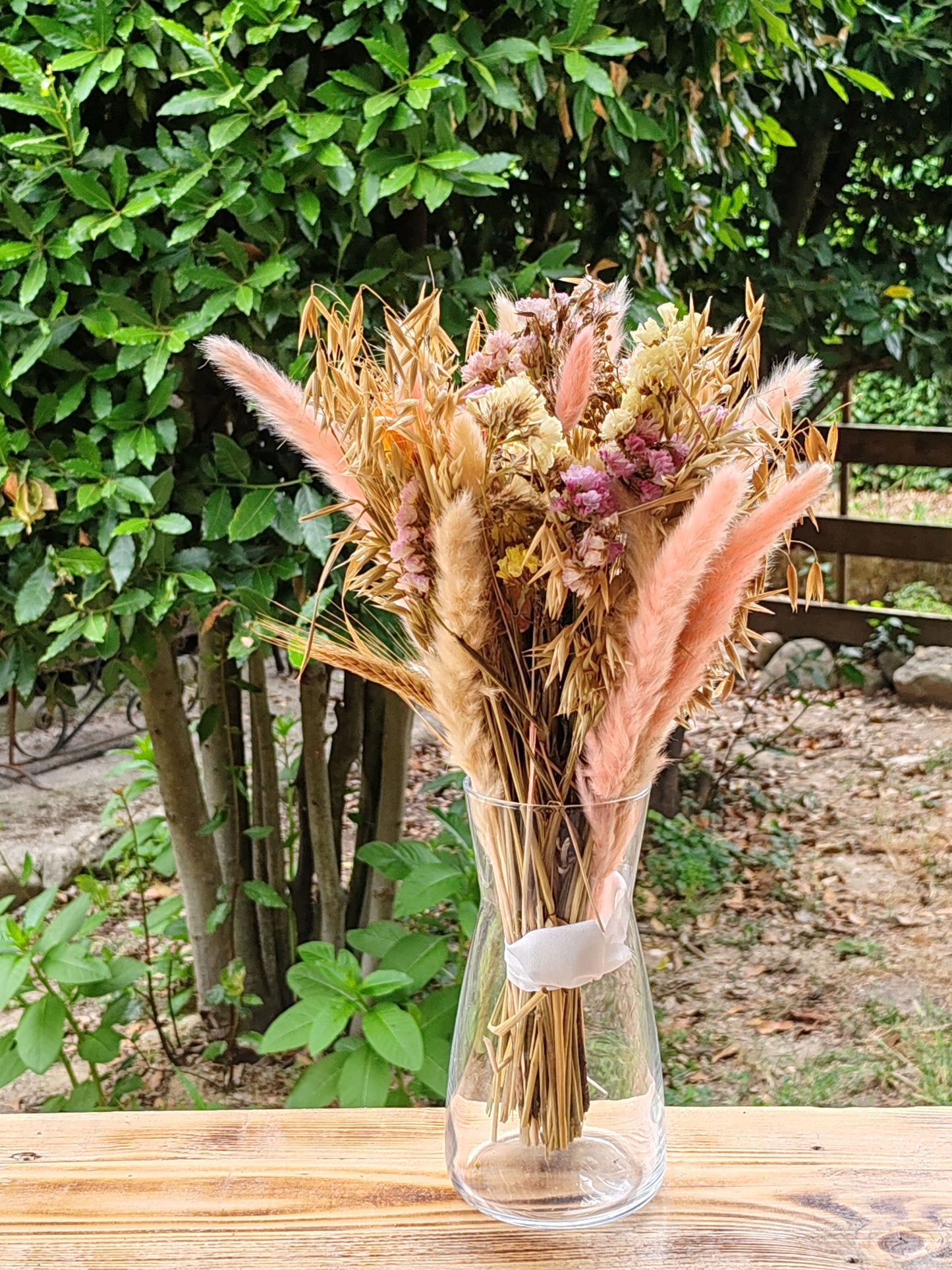 Moyen Bouquet - Fleurs séchées - Statices/Graminés/Avoine/Renoncule