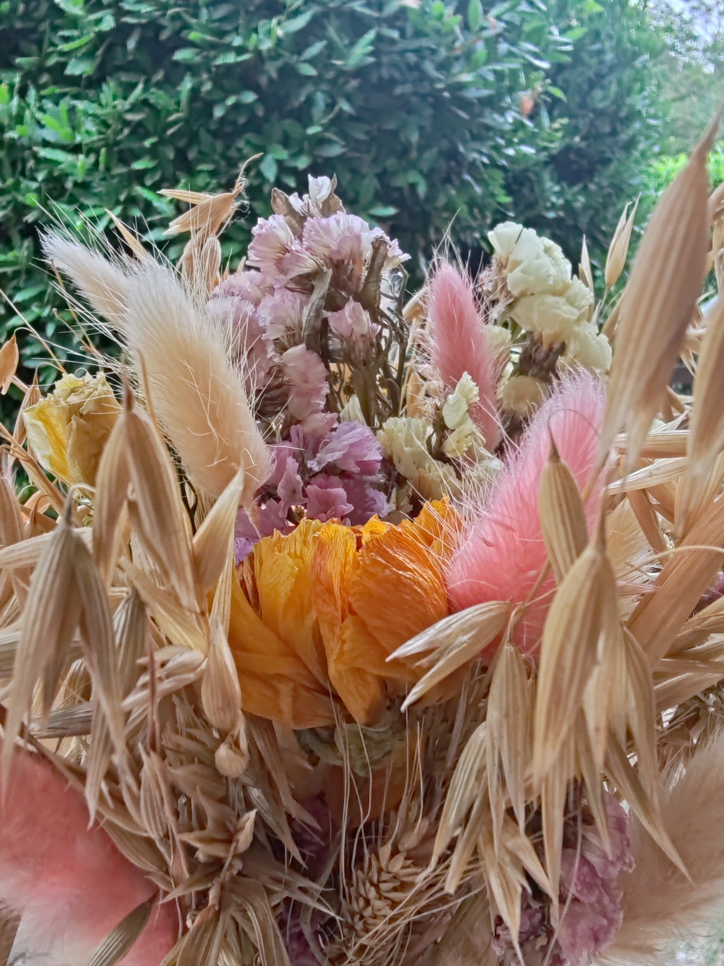Moyen Bouquet - Fleurs séchées - Statices/Graminés/Avoine/Renoncule